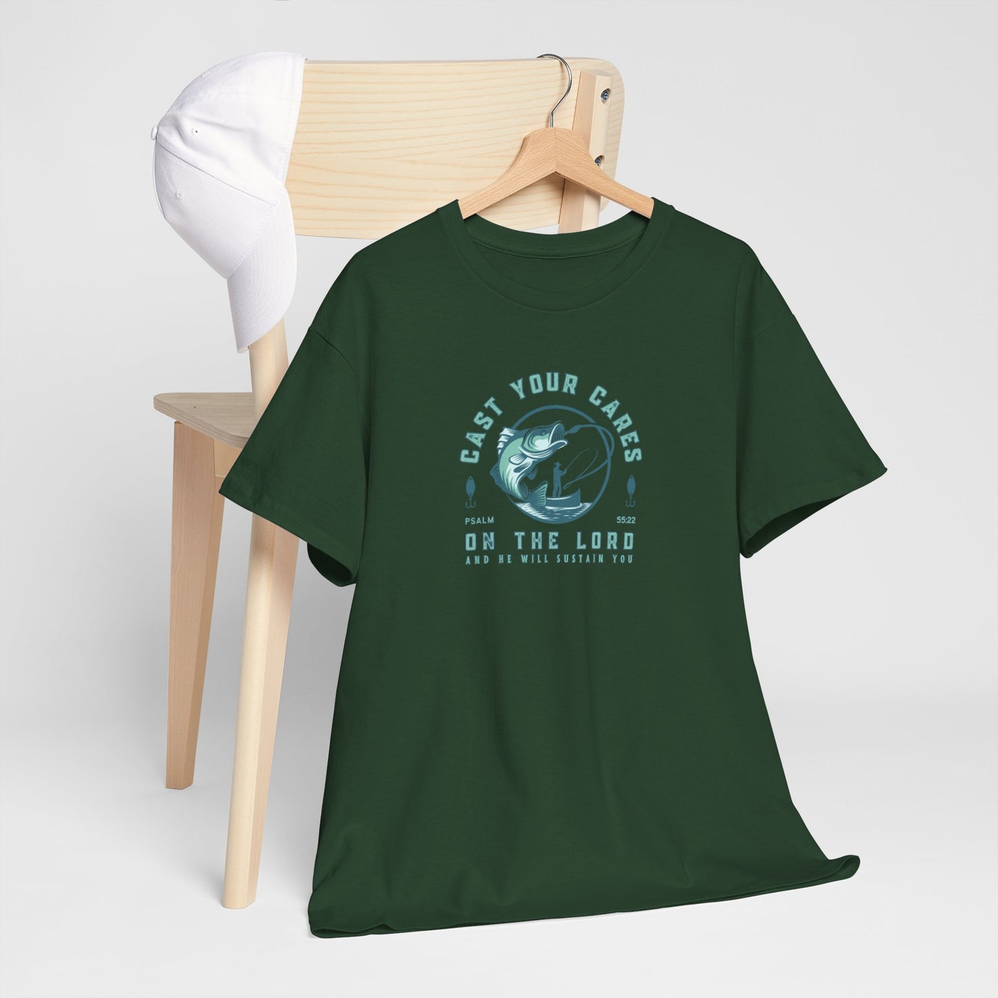 Men's Graphic Christian T Shirt Fishing Tee