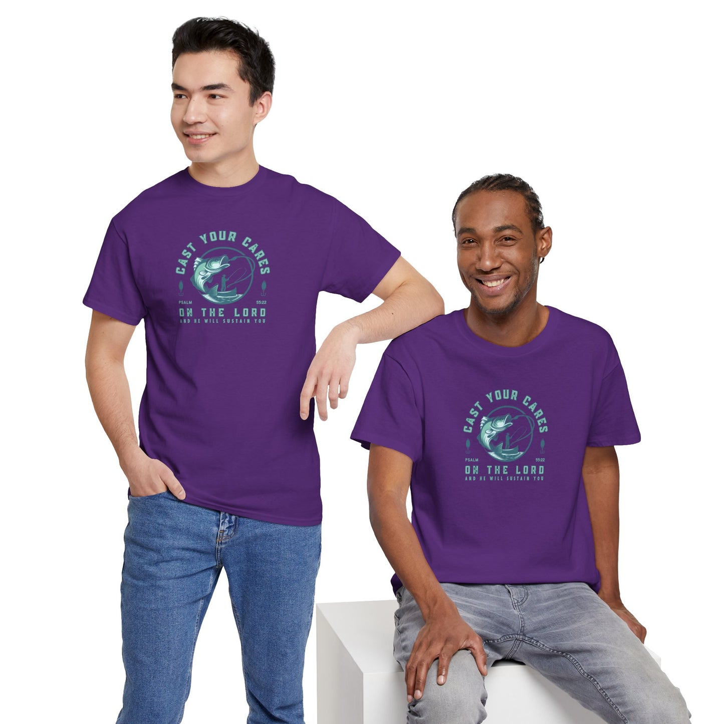 Men's Graphic Christian T Shirt Fishing Tee