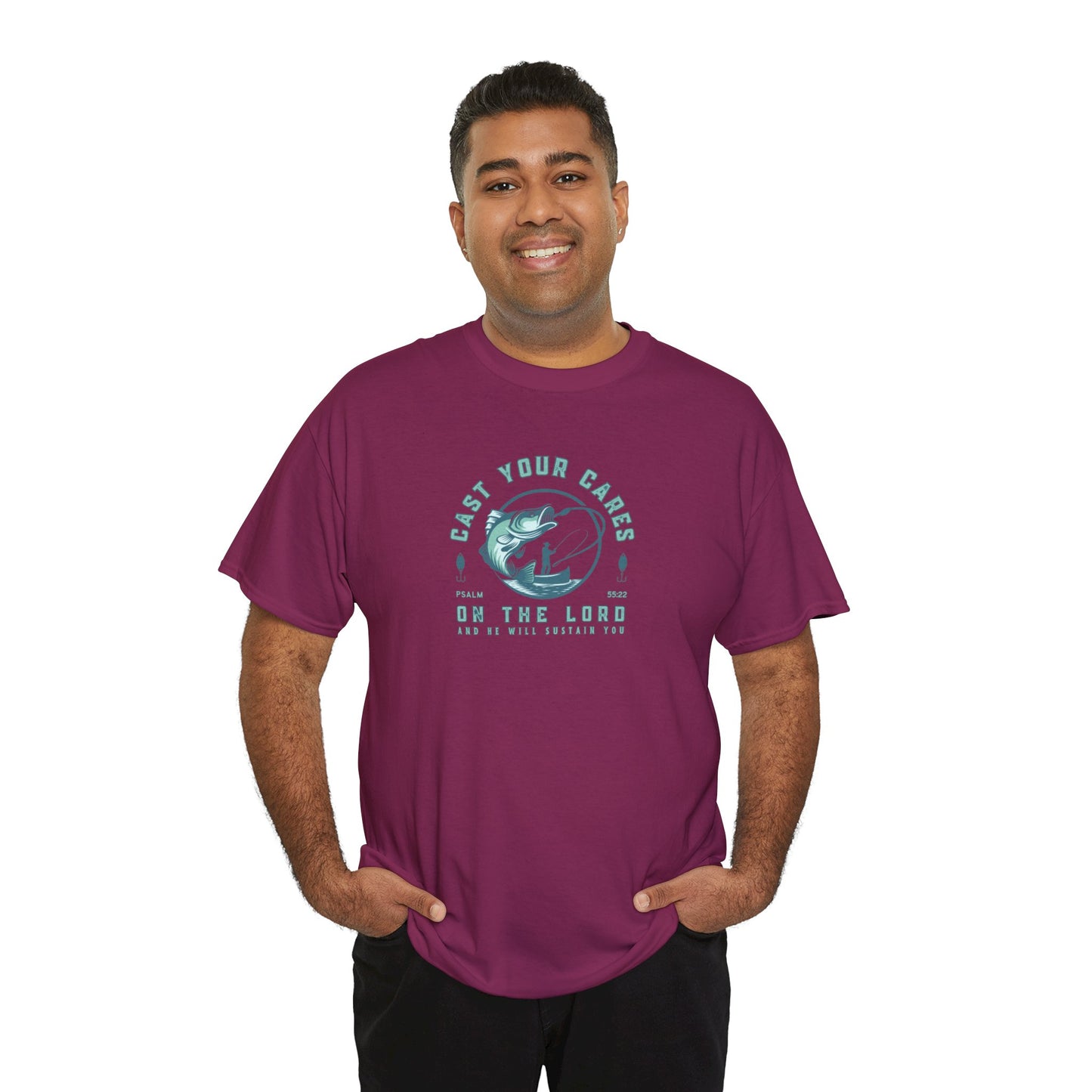 Men's Graphic Christian T Shirt Fishing Tee