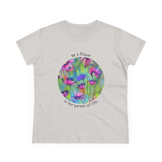 Flower Tee Women's Floral T Shirt Positive Graphic T-Shirt