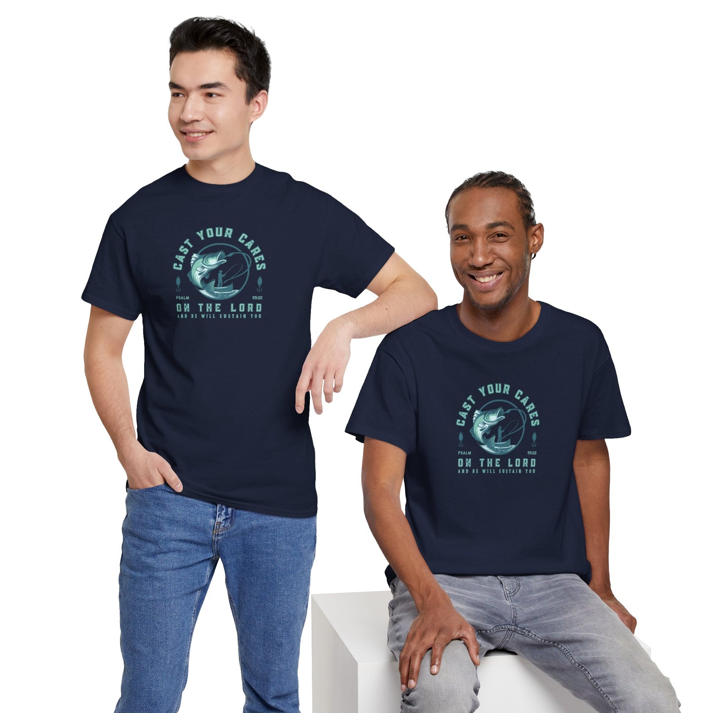 Men's Graphic Christian T Shirt Fishing Tee