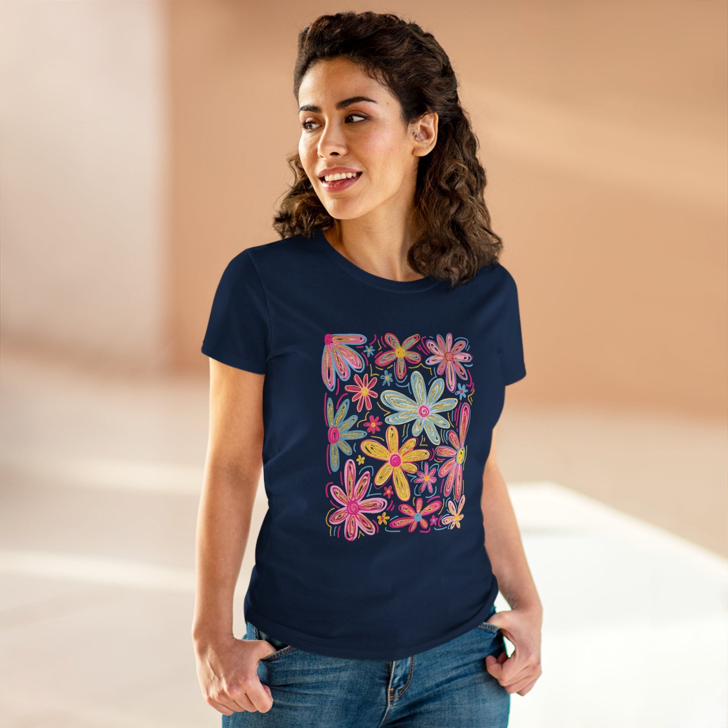 Women's Floral T Shirt Flower Tee