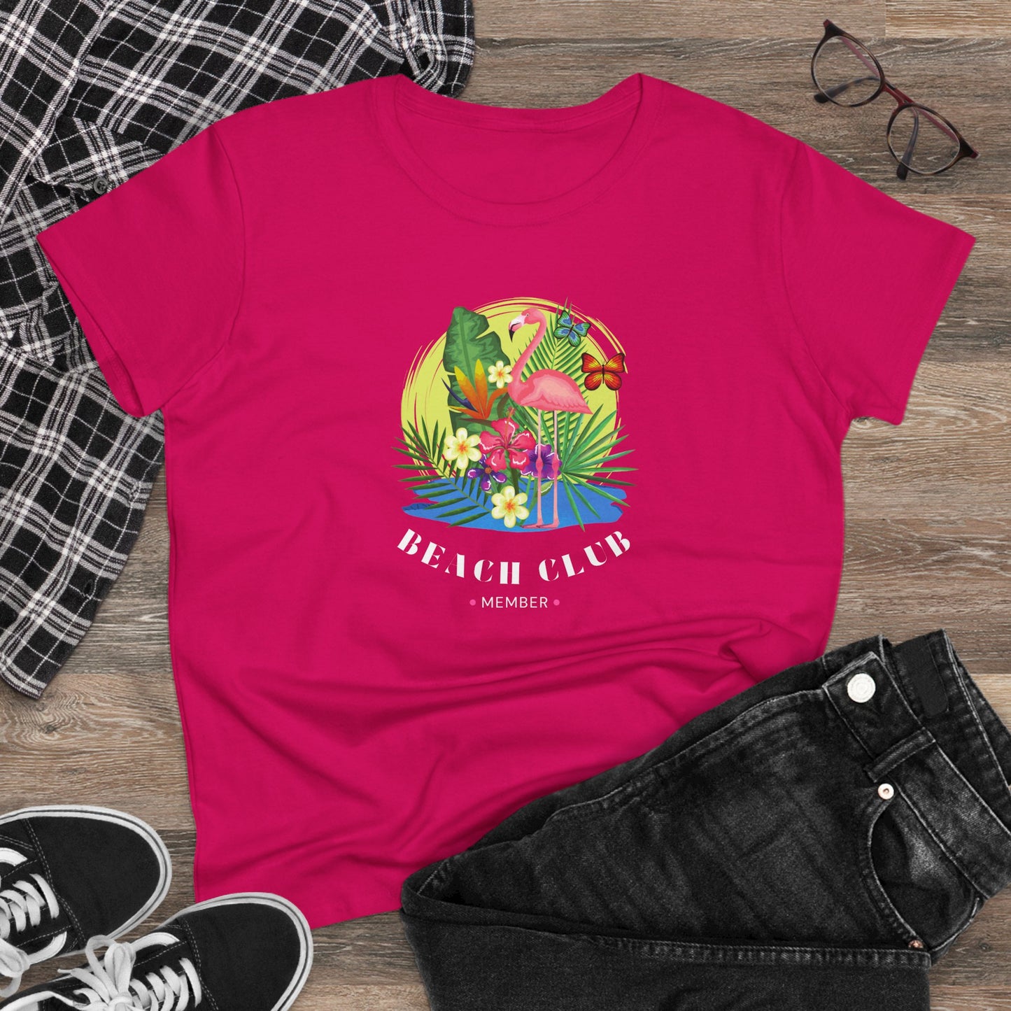 T-Shirt Tropical Beach Club Women's Graphic Flamingo Tee