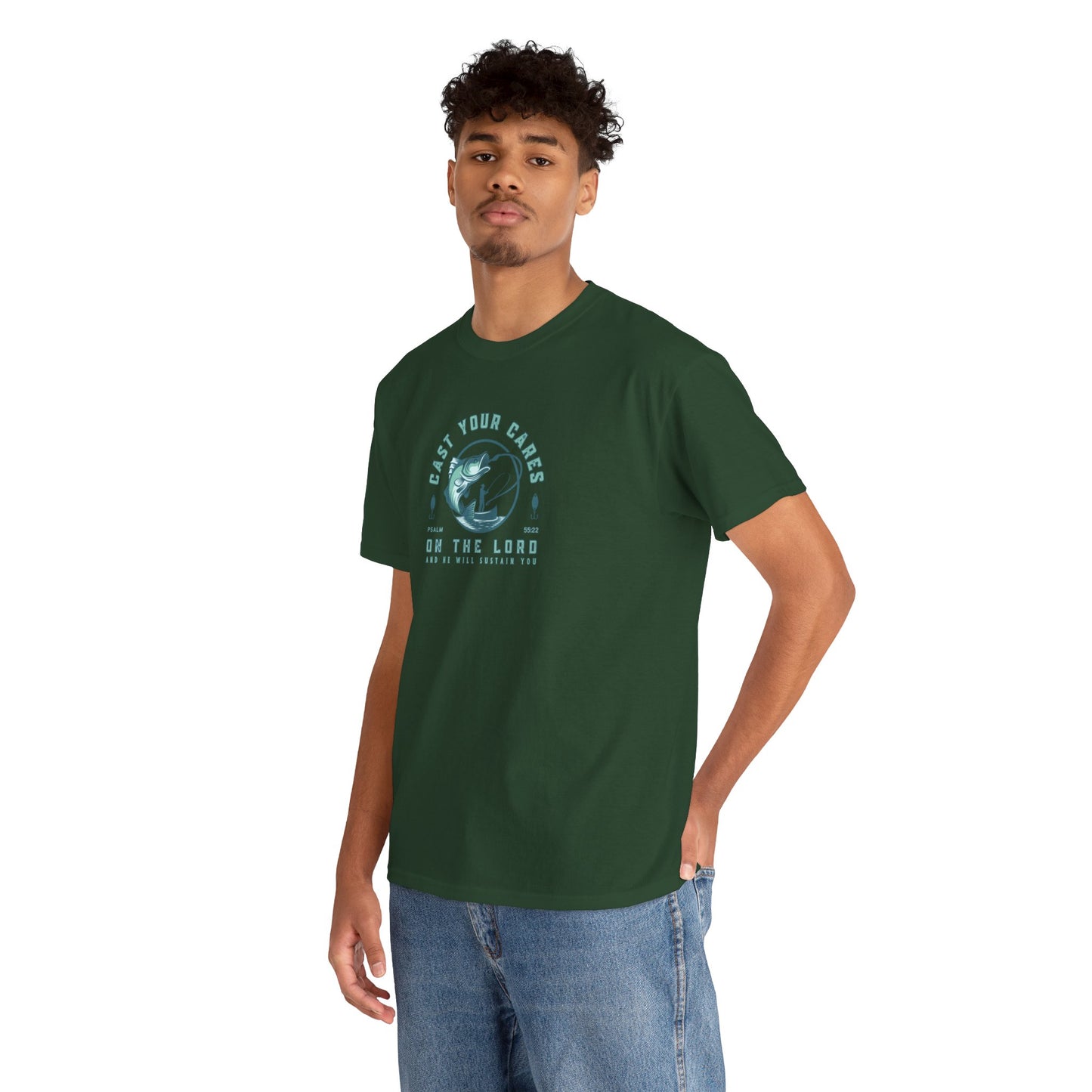 Men's Graphic Christian T Shirt Fishing Tee