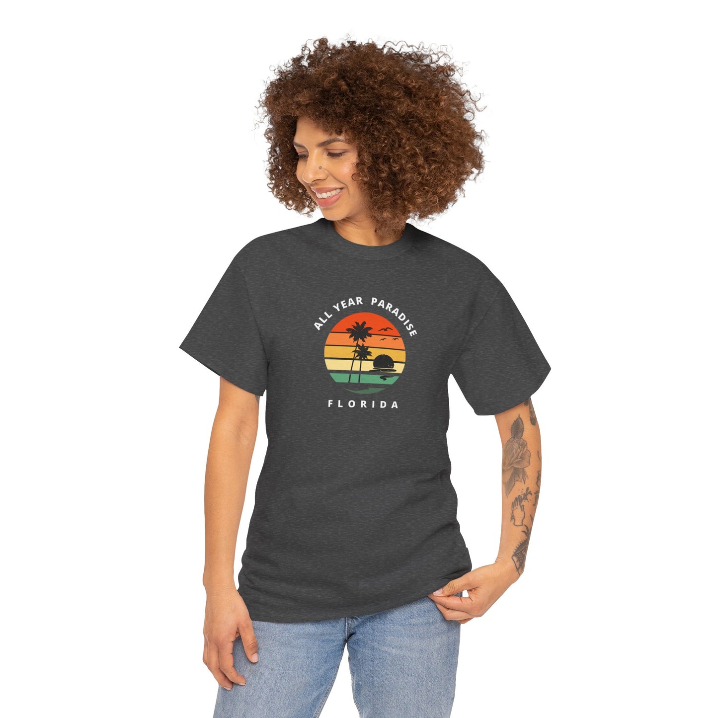Vintage Sunset Graphic Tee, Casual T-Shirt, Summer Vibes Shirt, Beachwear, Gift for Him/Her, Cozy Everyday Wear