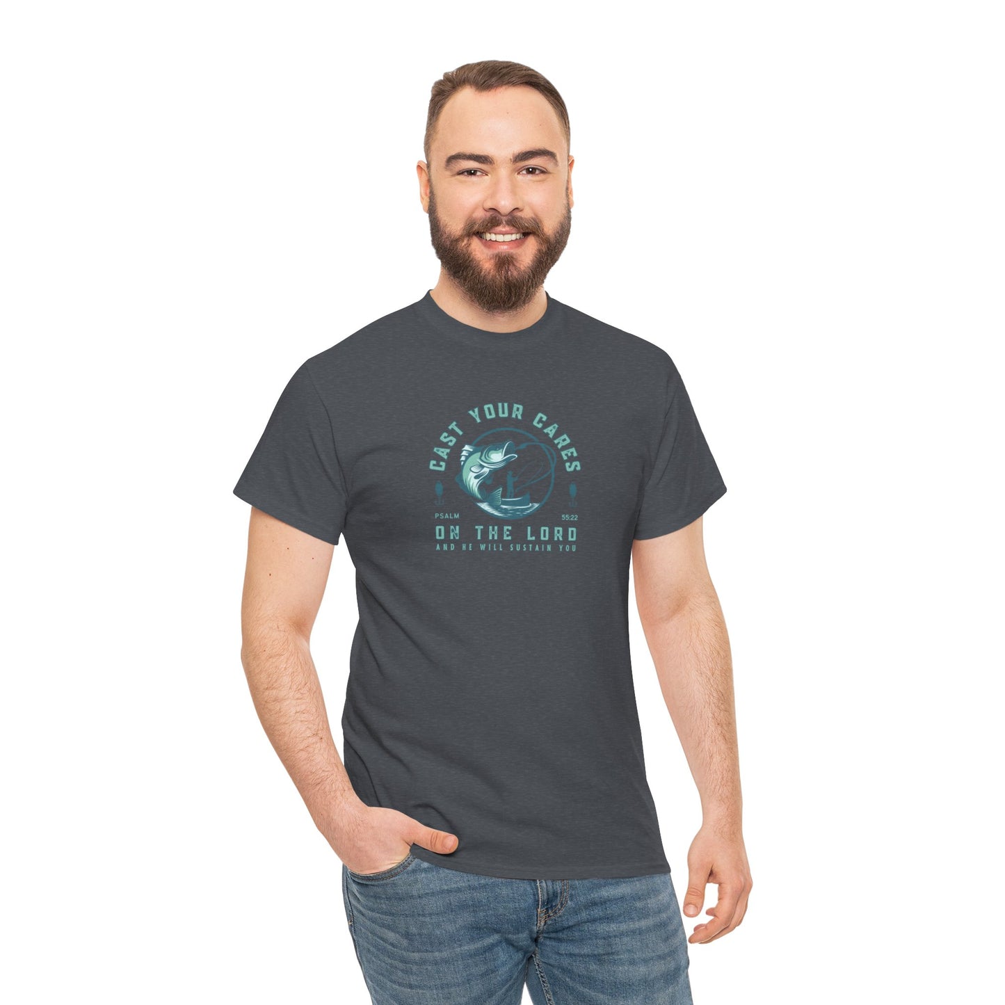 Men's Graphic Christian T Shirt Fishing Tee