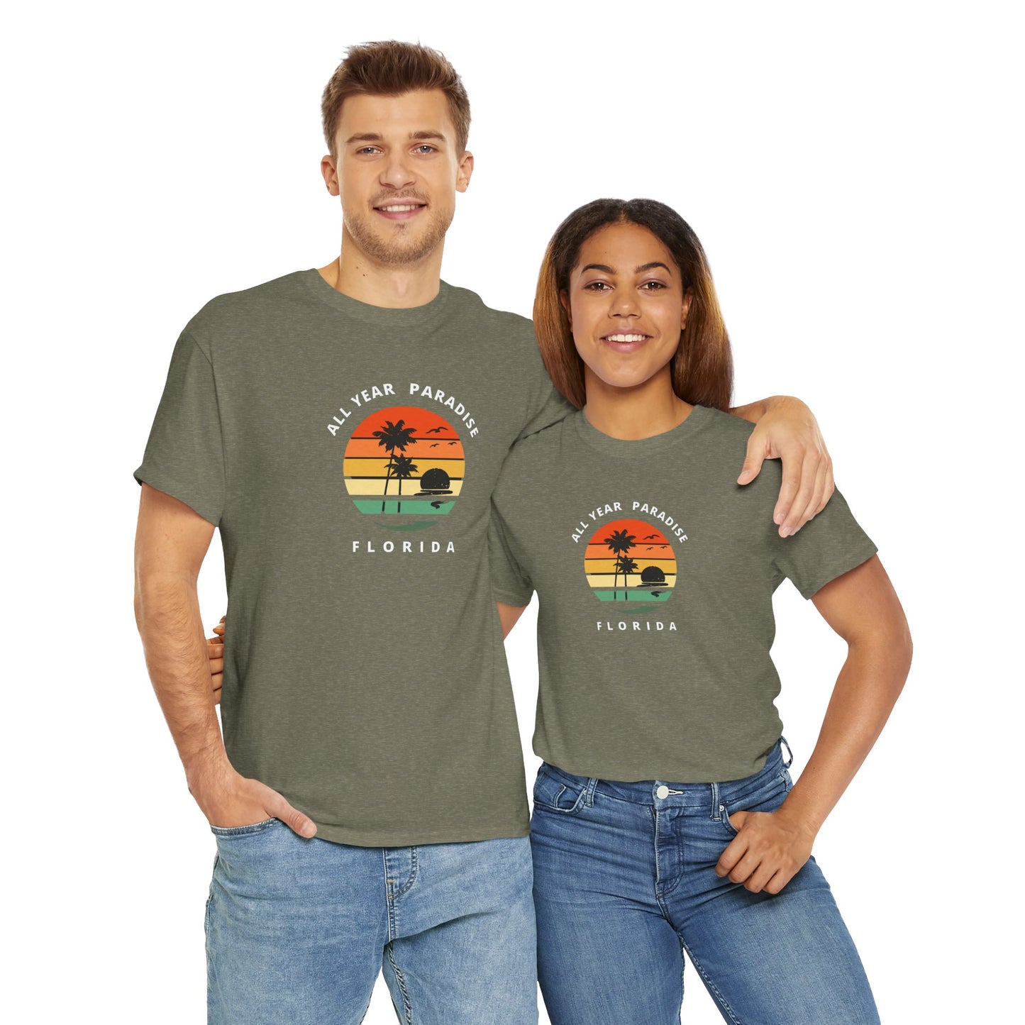 Vintage Sunset Graphic Tee, Casual T-Shirt, Summer Vibes Shirt, Beachwear, Gift for Him/Her, Cozy Everyday Wear