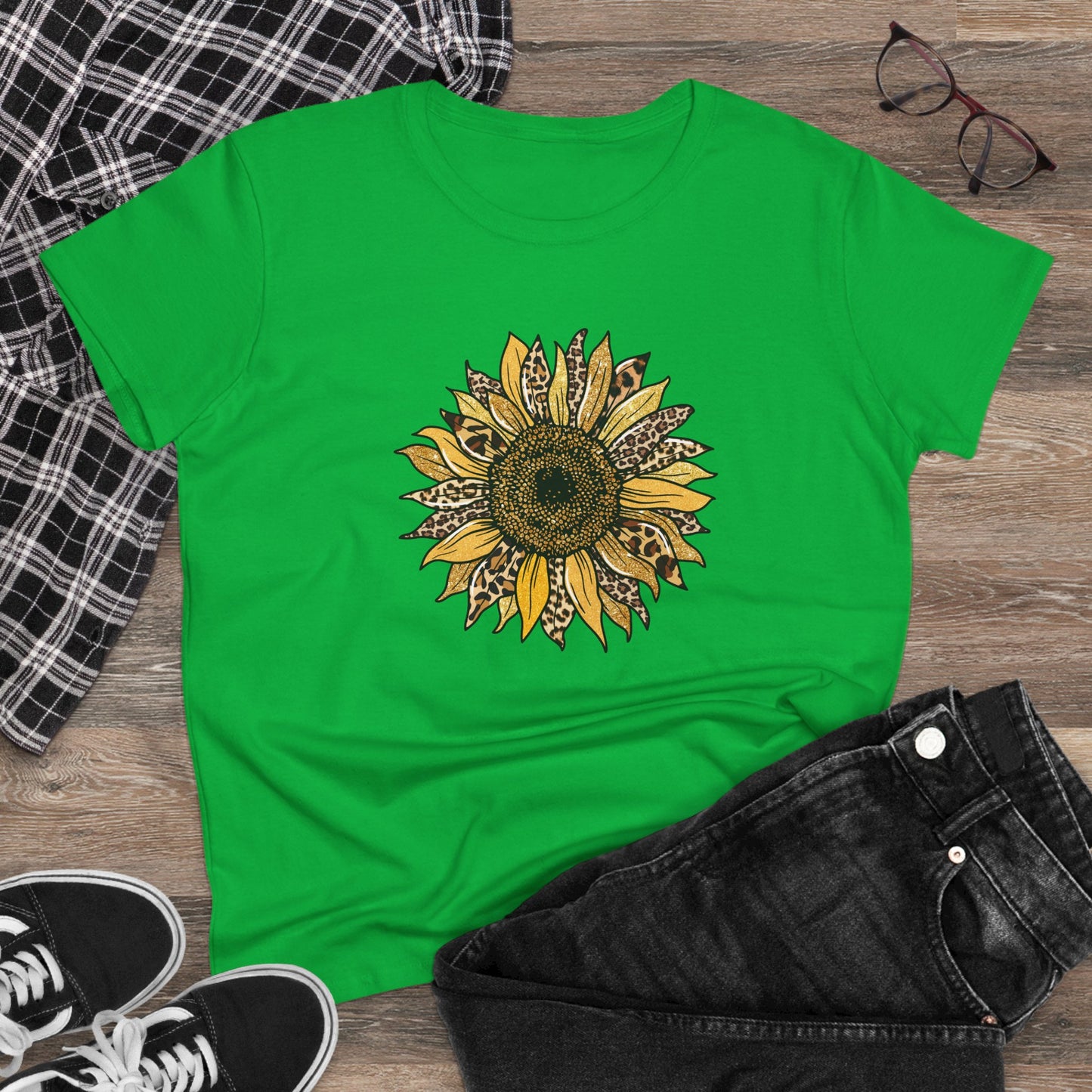 Leopard Print Women's T Shirt Animal Print T Shirt Cheetah Tee