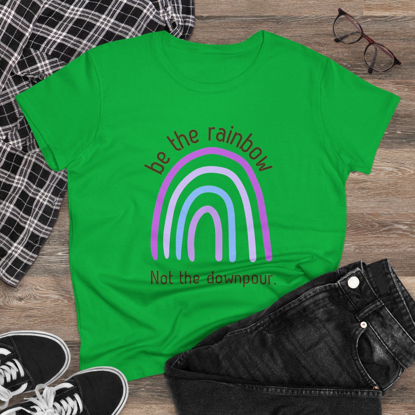 Rainbow T Shirt Inspirational Tee Women's