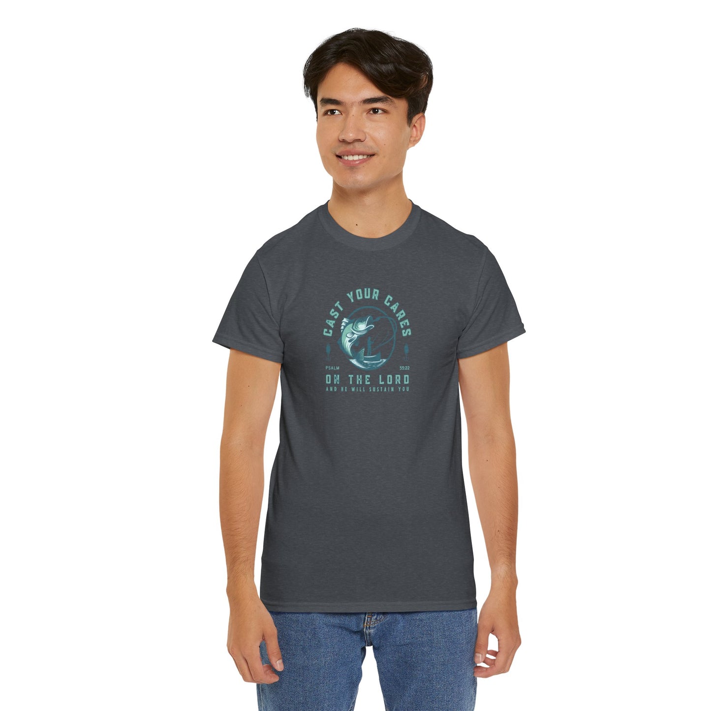 Men's Graphic Christian T Shirt Fishing Tee