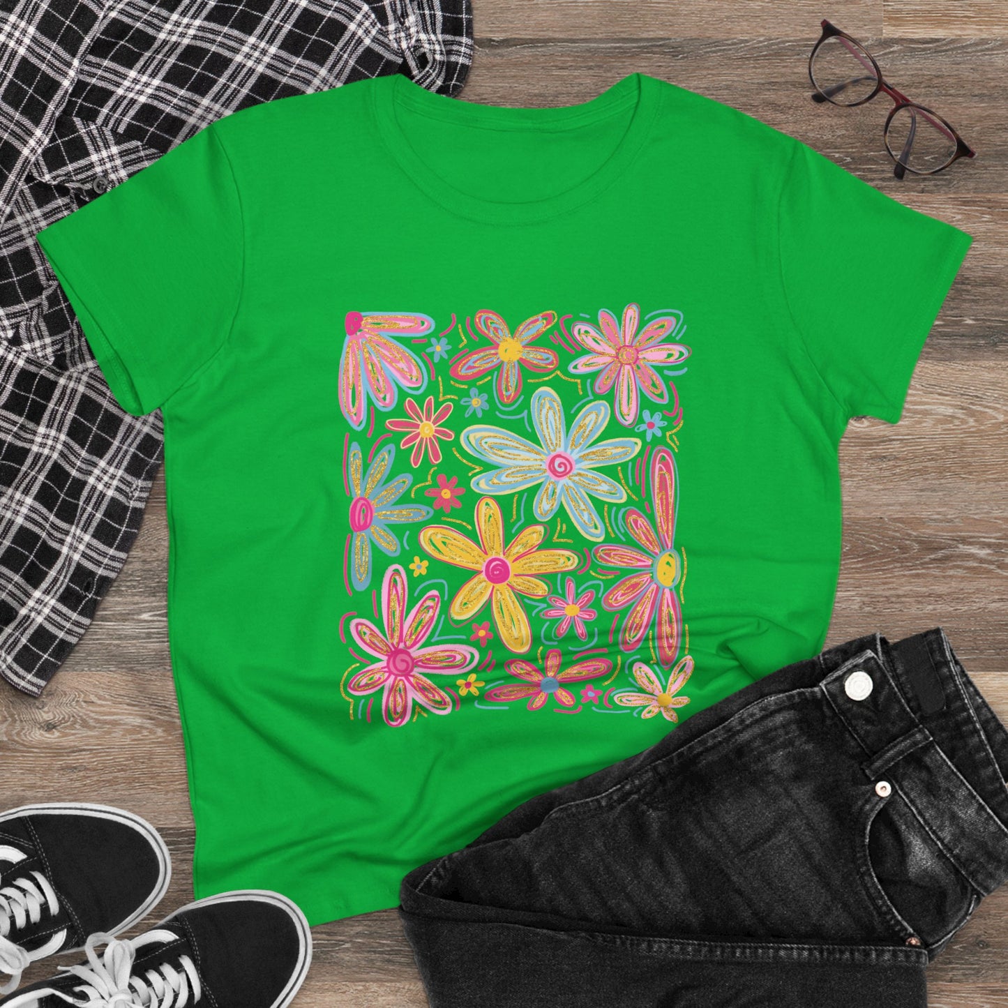 Women's Floral T Shirt Flower Tee