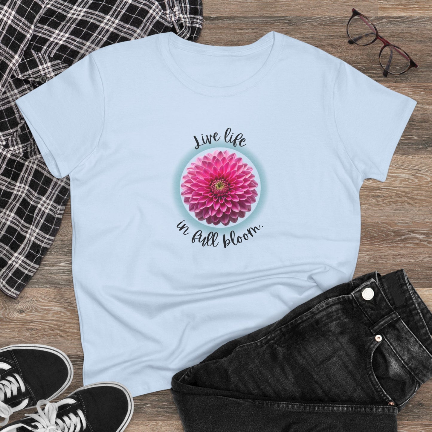 Floral Women's T Shirt Flower Tee - Inspirational Positive Saying Tee T Shirt