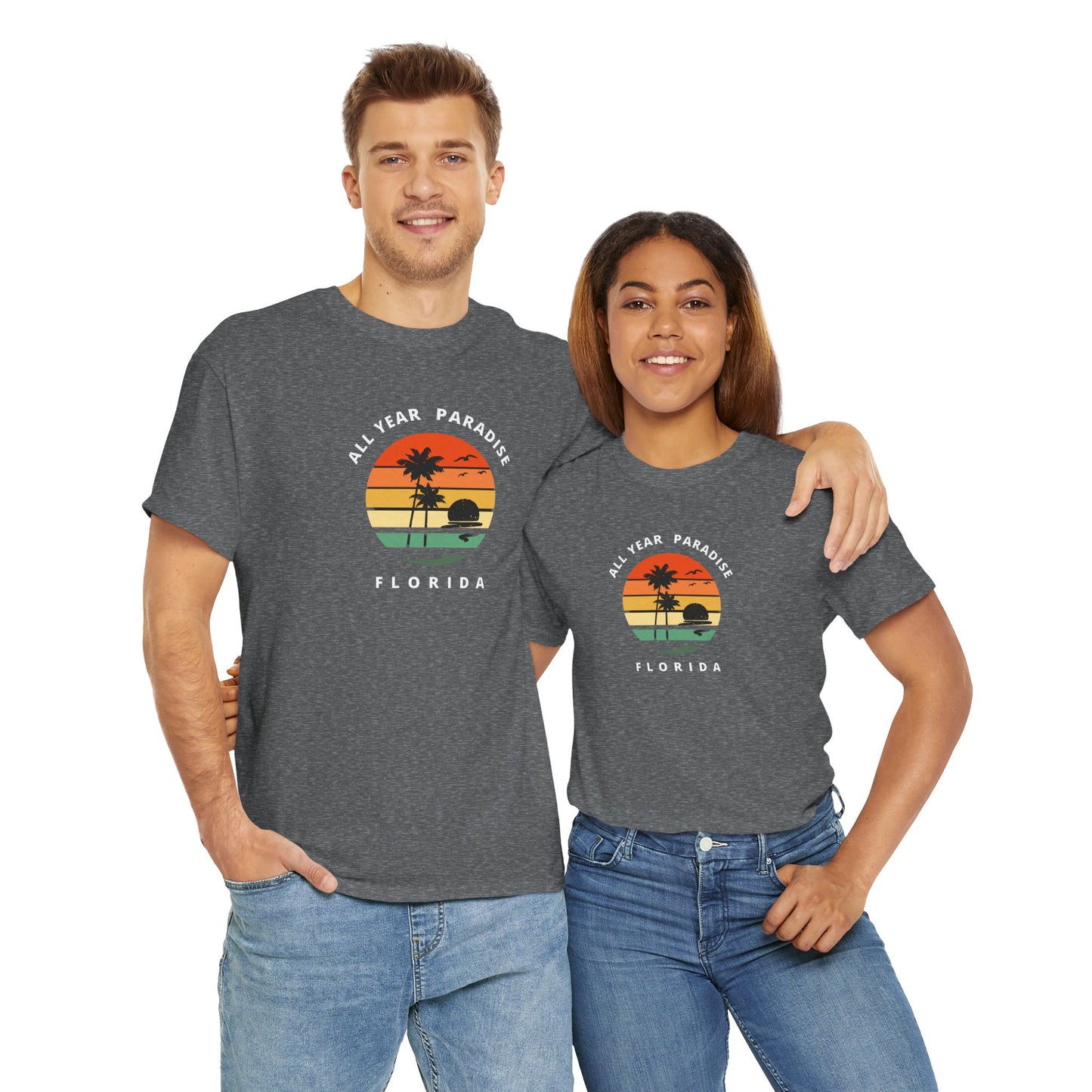Vintage Sunset Graphic Tee, Casual T-Shirt, Summer Vibes Shirt, Beachwear, Gift for Him/Her, Cozy Everyday Wear