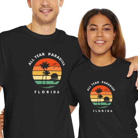 Vintage Sunset Graphic Tee, Casual T-Shirt, Summer Vibes Shirt, Beachwear, Gift for Him/Her, Cozy Everyday Wear