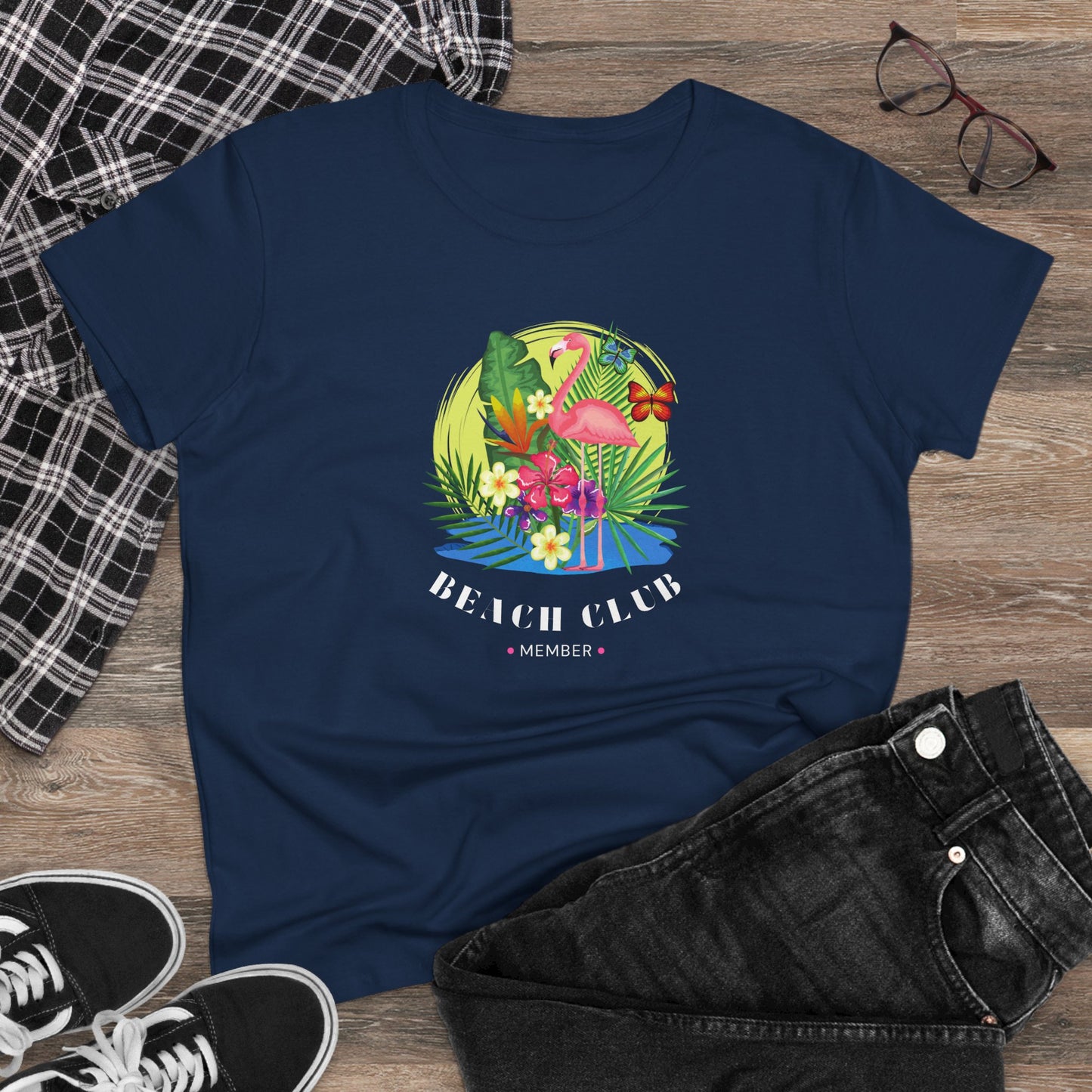 T-Shirt Tropical Beach Club Women's Graphic Flamingo Tee