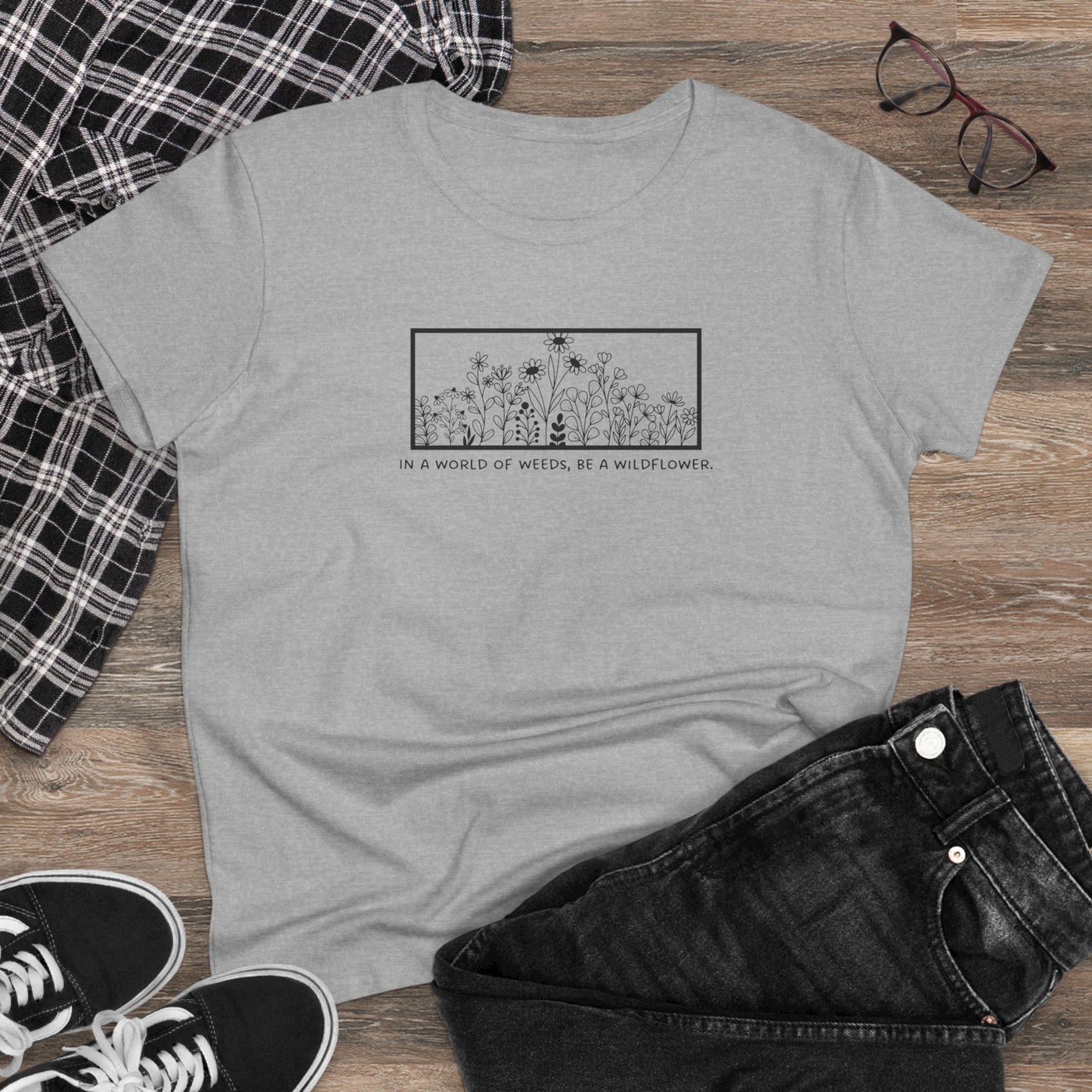 Wildflower T Shirt Floral Tee Women's