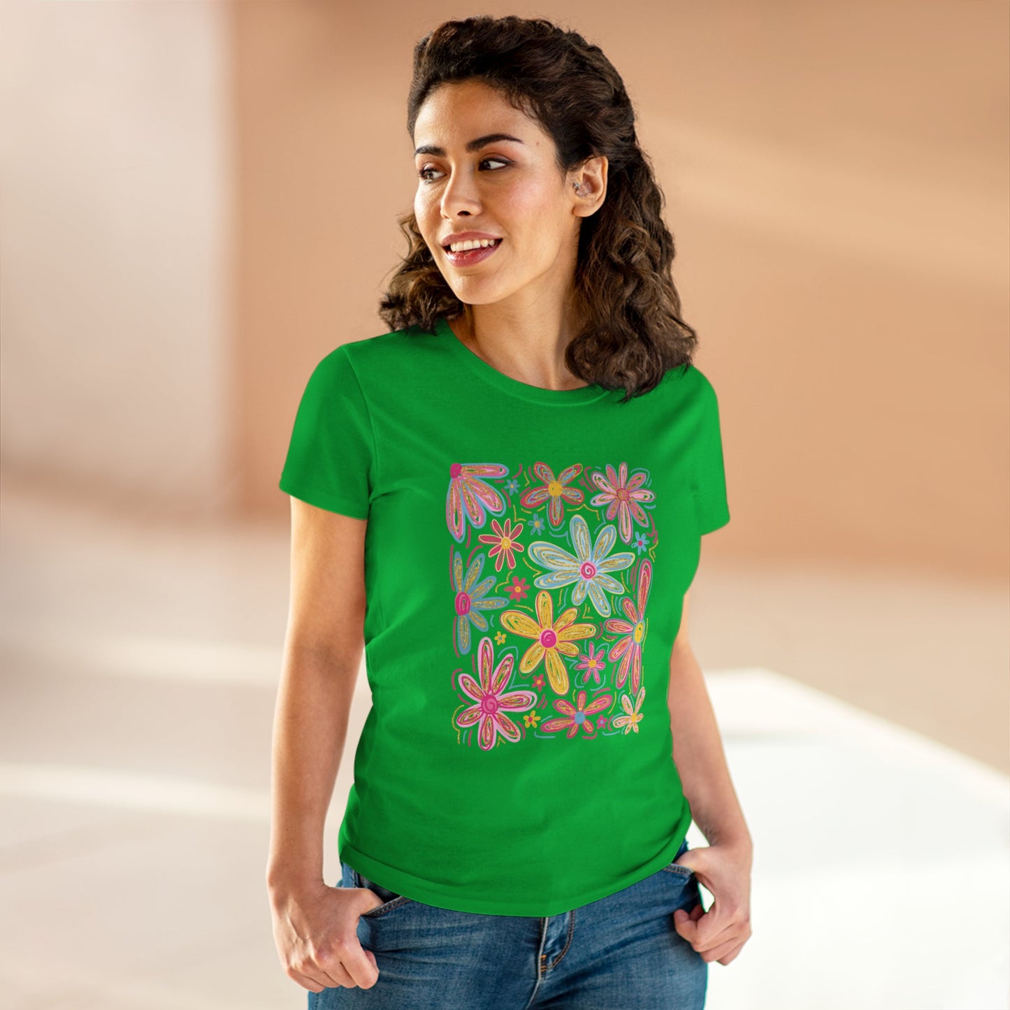 Women's Floral T Shirt Flower Tee