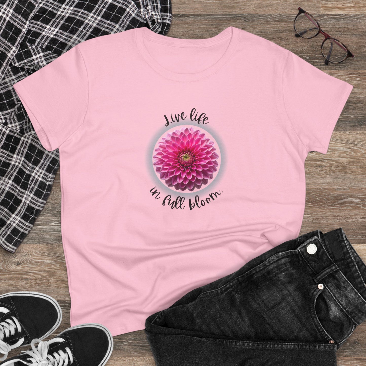 Floral Women's T Shirt Flower Tee - Inspirational Positive Saying Tee T Shirt