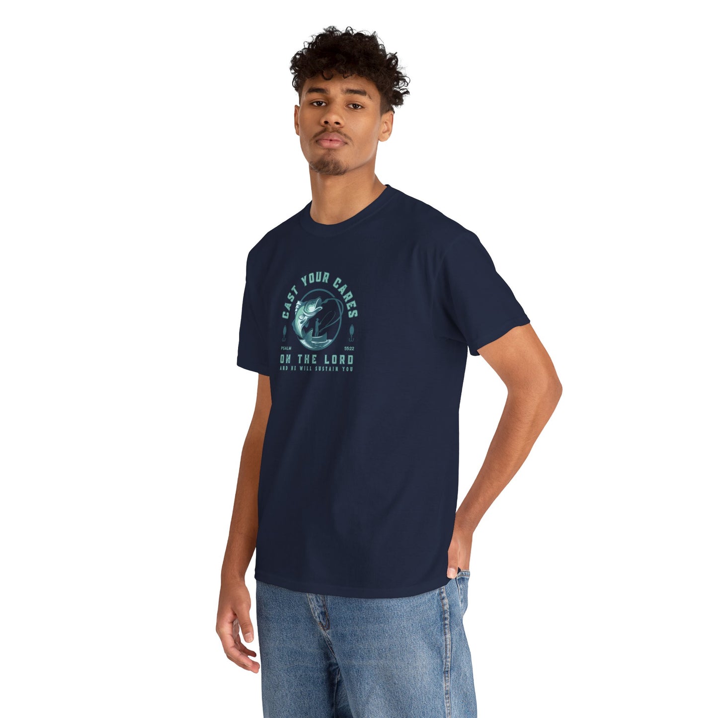 Men's Graphic Christian T Shirt Fishing Tee