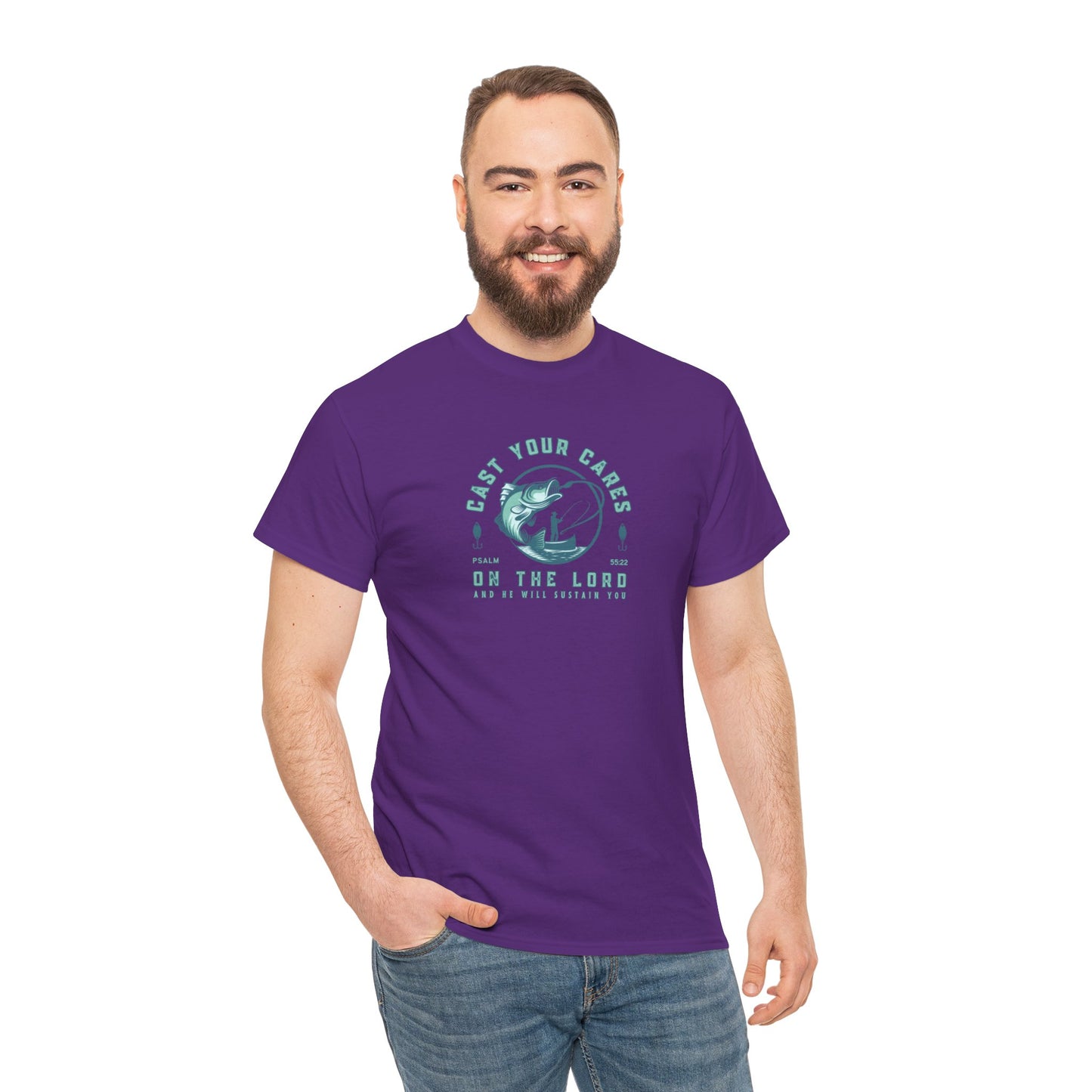 Men's Graphic Christian T Shirt Fishing Tee