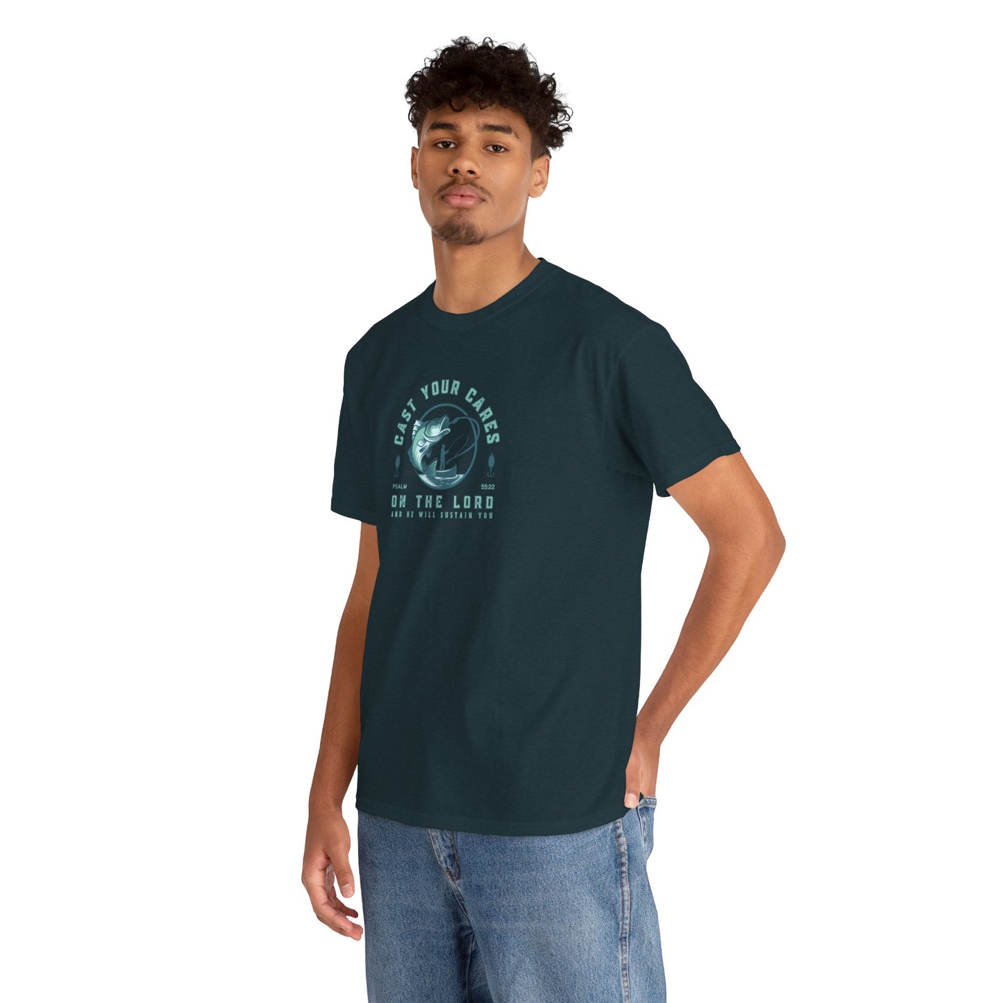 Men's Graphic Christian T Shirt Fishing Tee