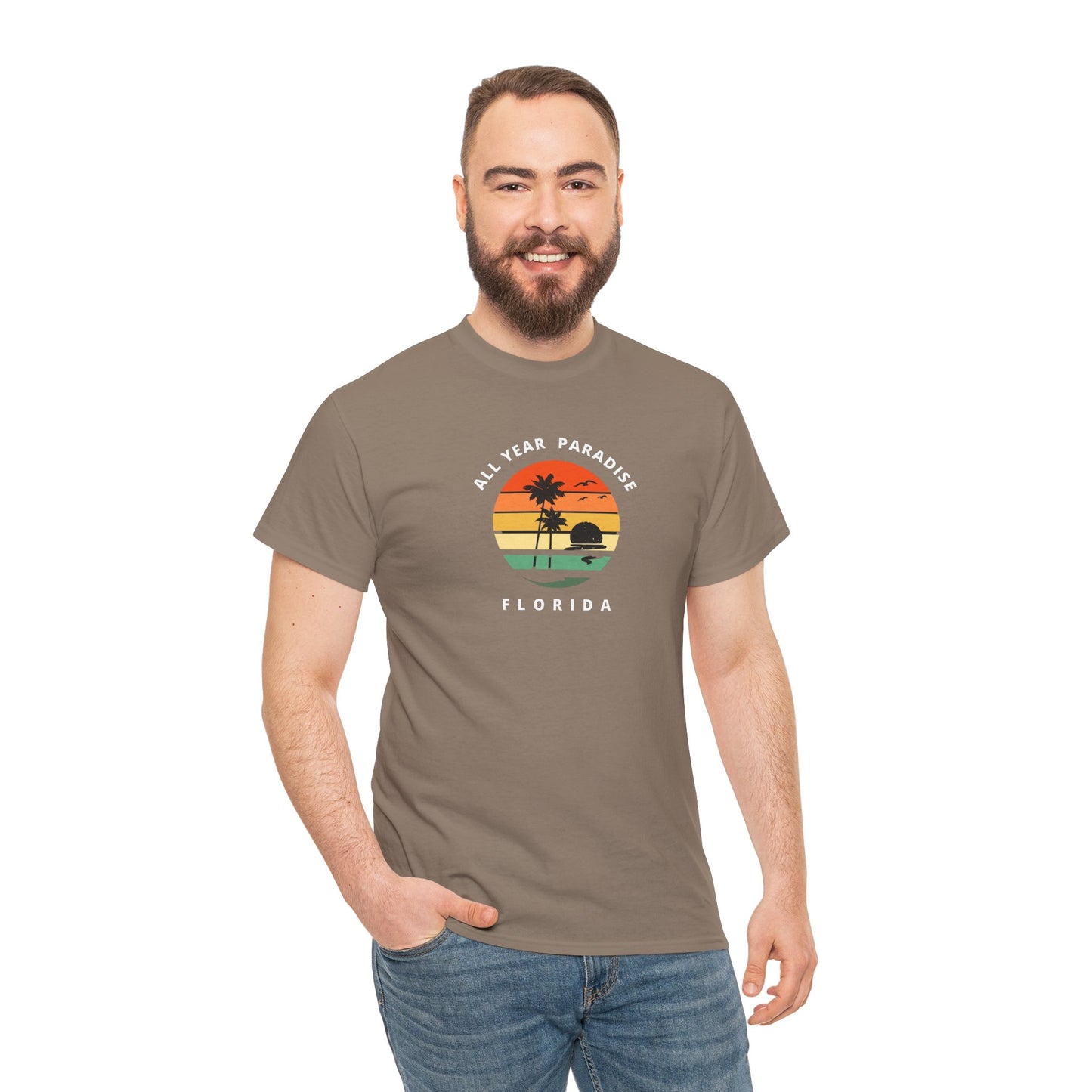 Vintage Sunset Graphic Tee, Casual T-Shirt, Summer Vibes Shirt, Beachwear, Gift for Him/Her, Cozy Everyday Wear