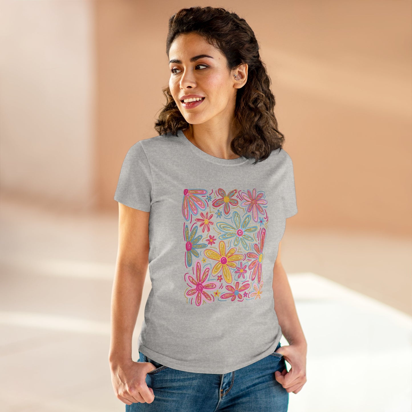 Women's Floral T Shirt Flower Tee