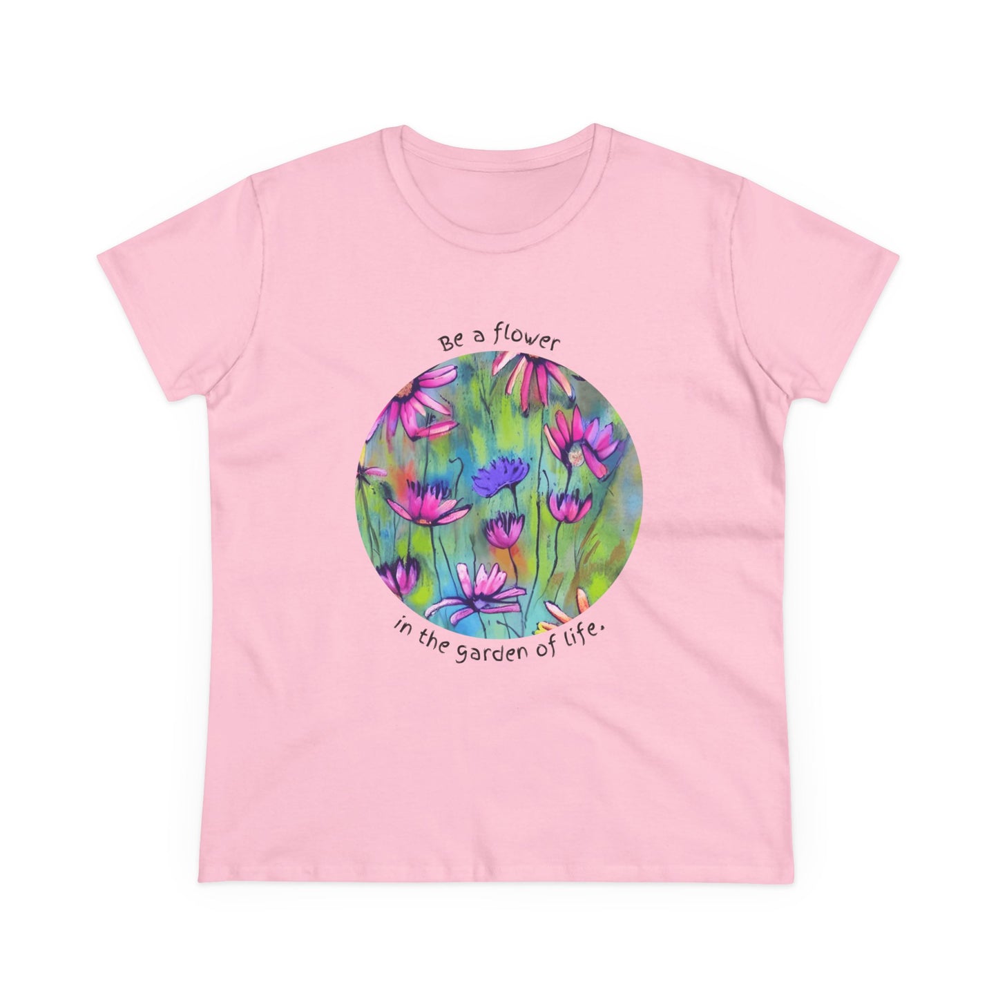 Flower Tee Women's Floral T Shirt Positive Graphic T-Shirt