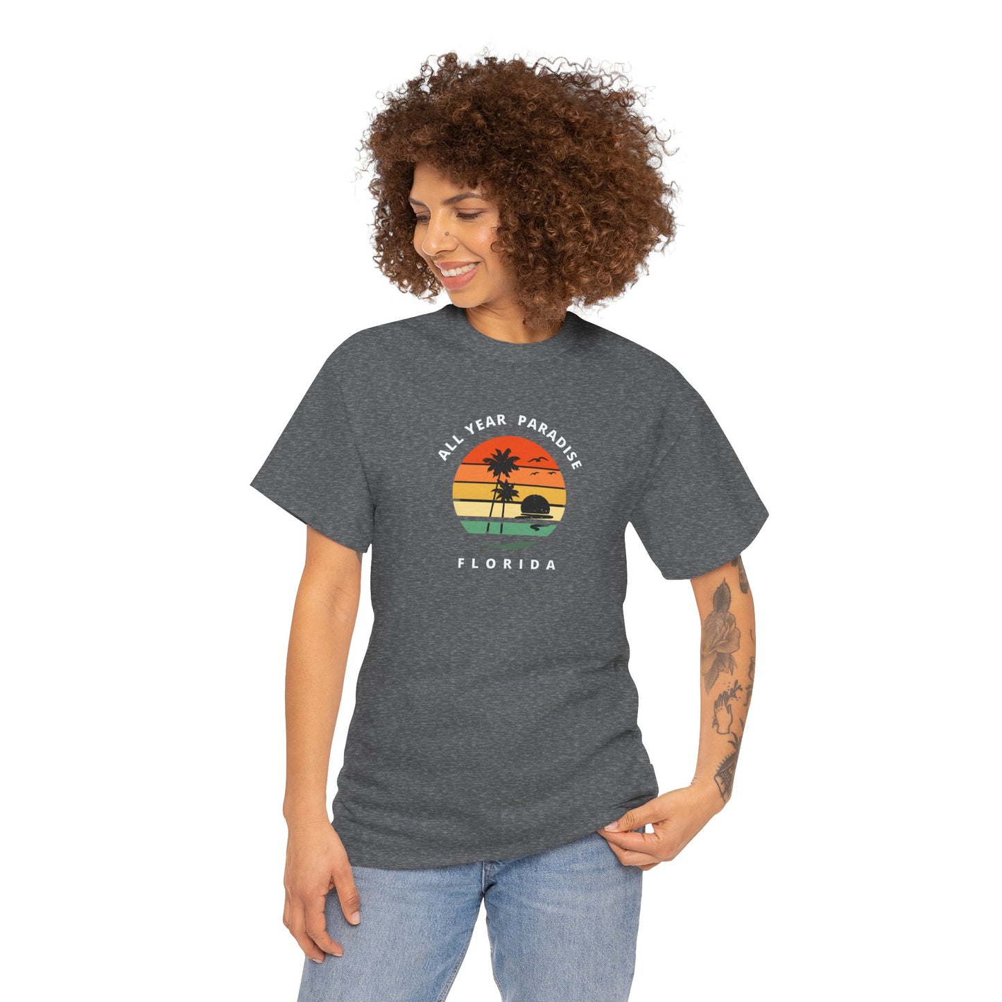 Vintage Sunset Graphic Tee, Casual T-Shirt, Summer Vibes Shirt, Beachwear, Gift for Him/Her, Cozy Everyday Wear