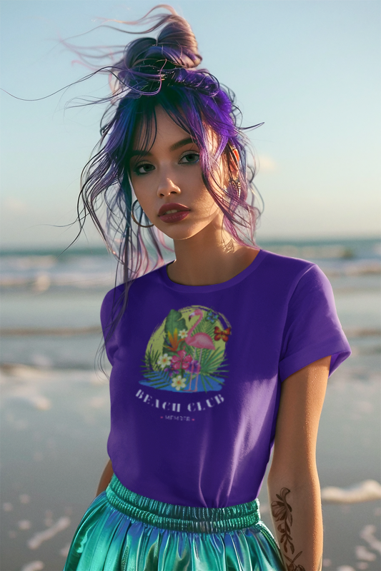T-Shirt Tropical Beach Club Women's Graphic Flamingo Tee