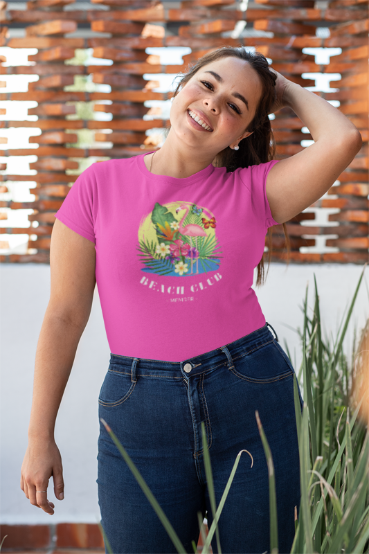 T-Shirt Tropical Beach Club Women's Graphic Flamingo Tee