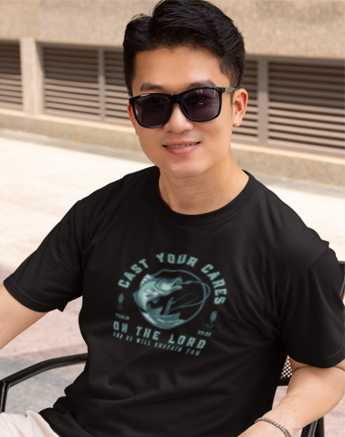 Men's Graphic Christian T Shirt Fishing Tee