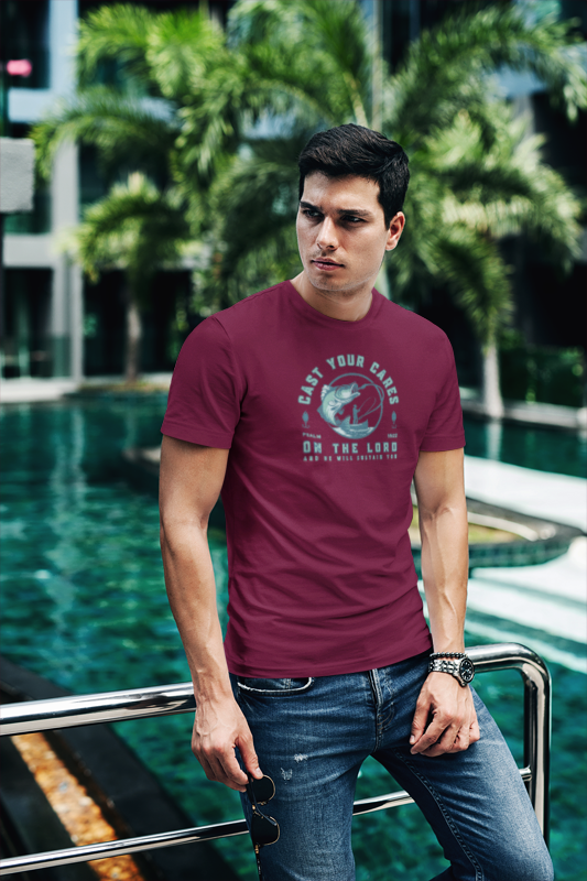 Men's Graphic Christian T Shirt Fishing Tee