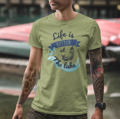 Lake Fishing Unisex Tee