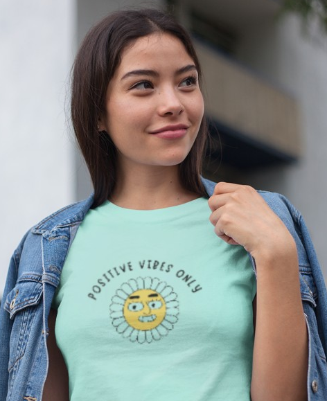 Positive Vibes Unisex Tee Funny Saying Men's Women's
