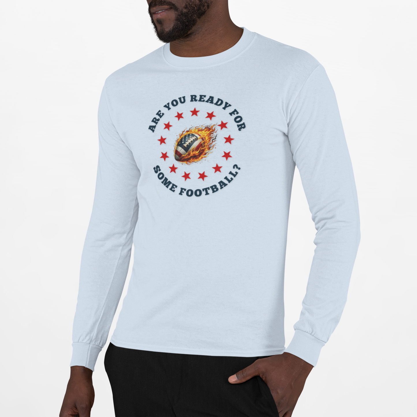 Football T Shirt Long Sleeve Football Fan Tee Sports T Shirt
