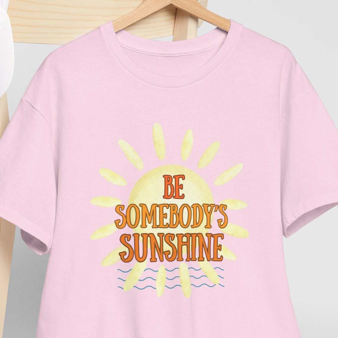 Unisex Heavy Cotton Tee - Be Somebody's Sunshine Tee, Summer Vibes Shirt, Positive Quote Tee, Gift for Friends, Fun Casual Wear