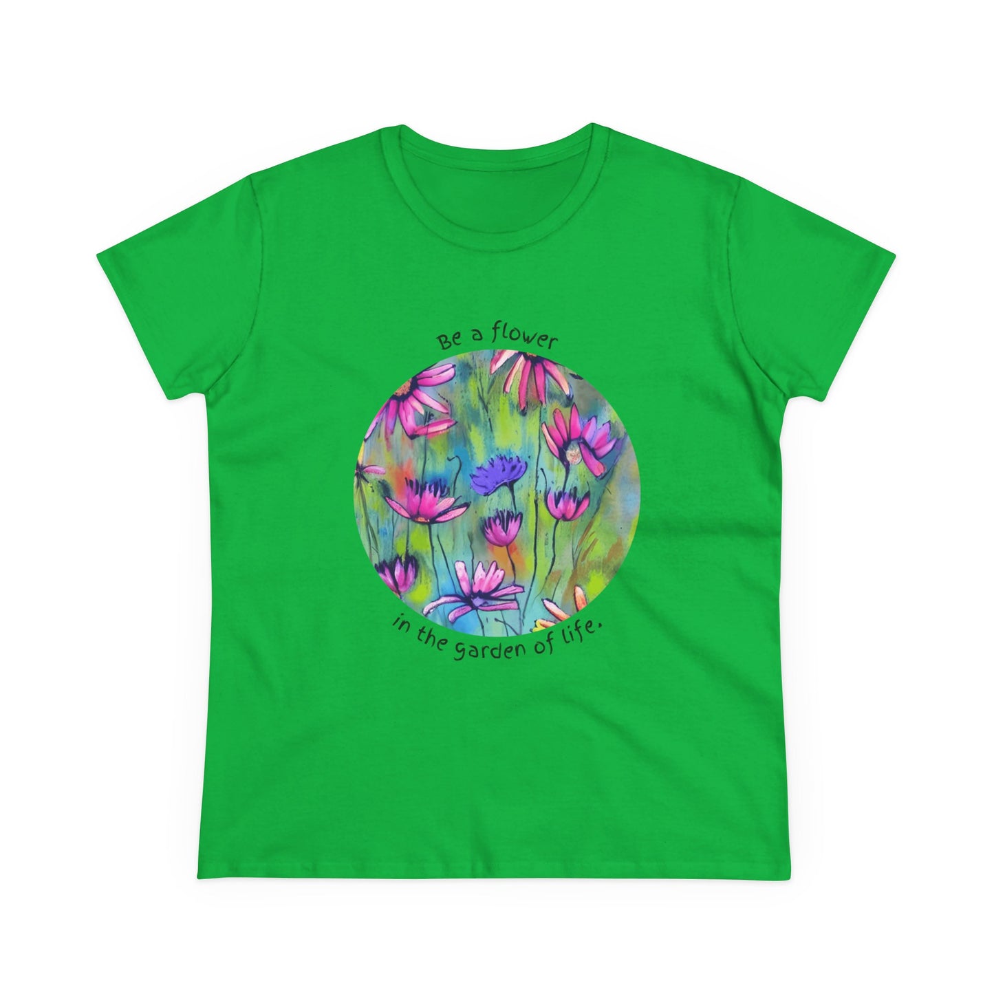 Flower Tee Women's Floral T Shirt Positive Graphic T-Shirt