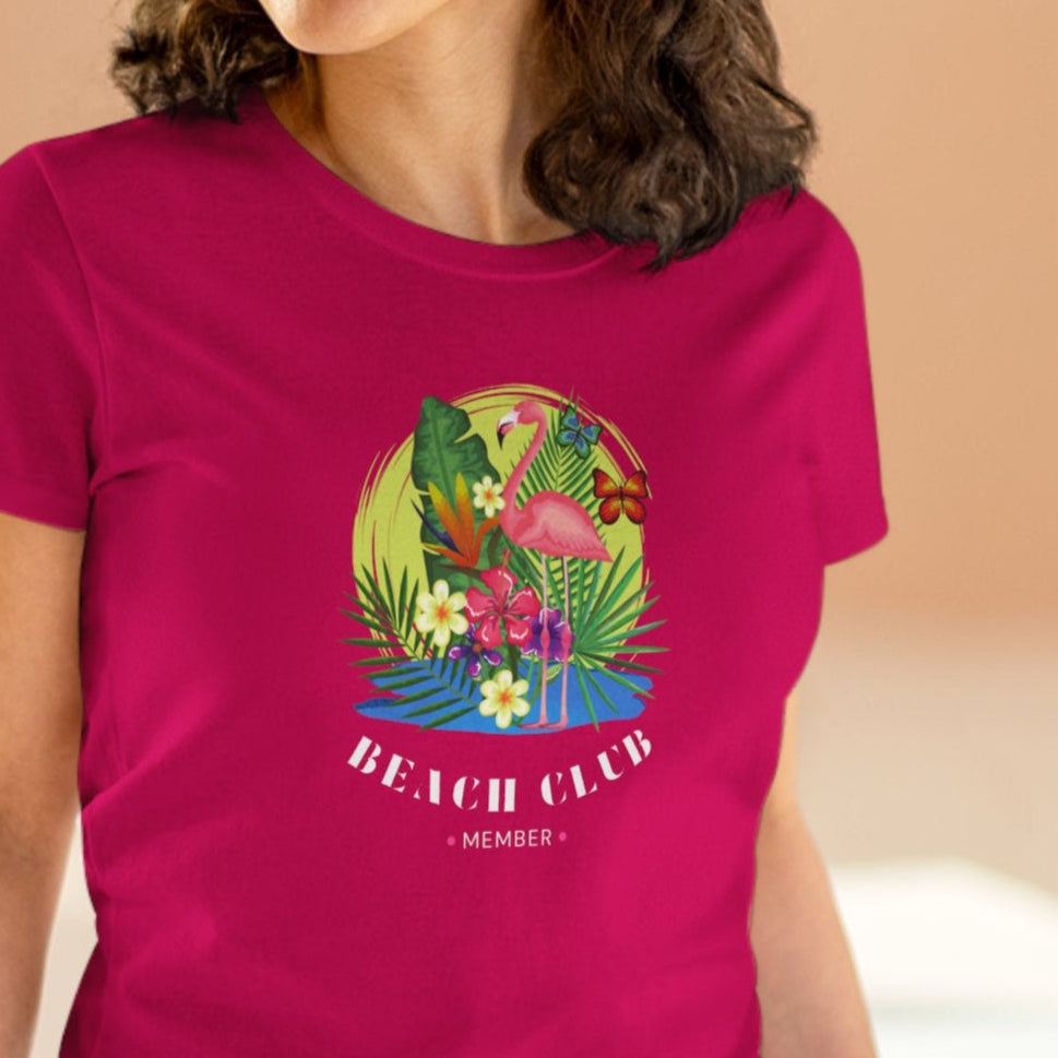 T-Shirt Tropical Beach Club Women's Graphic Flamingo Tee
