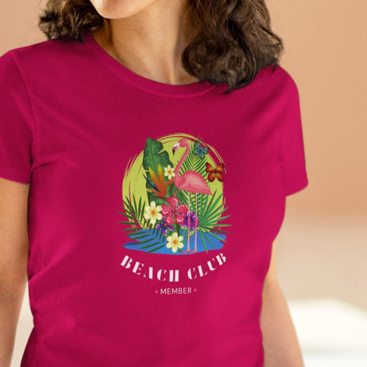 T-Shirt Tropical Beach Club Women's Graphic Flamingo Tee