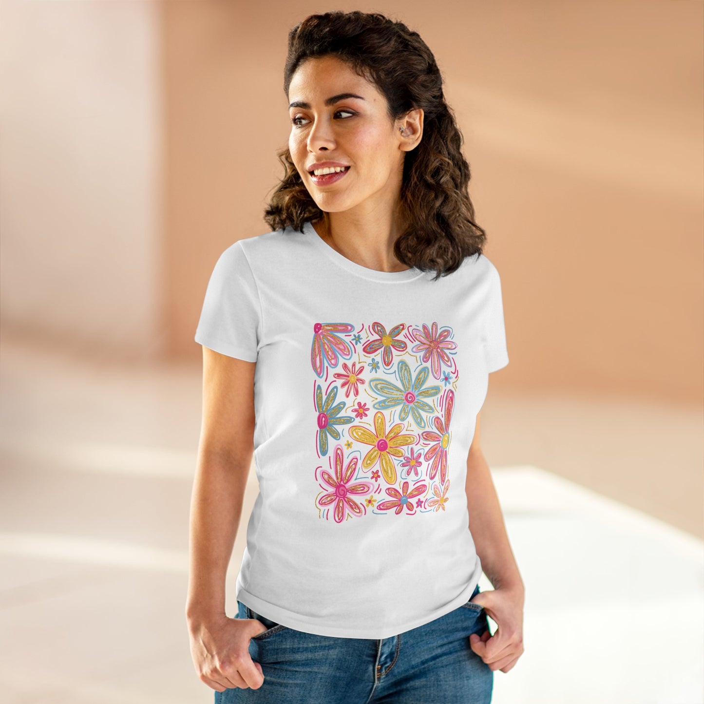 Women's Floral T Shirt Flower Tee
