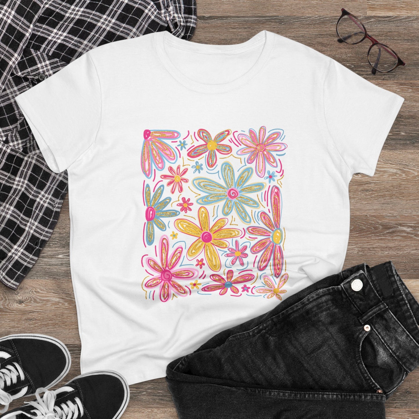 Women's Floral T Shirt Flower Tee