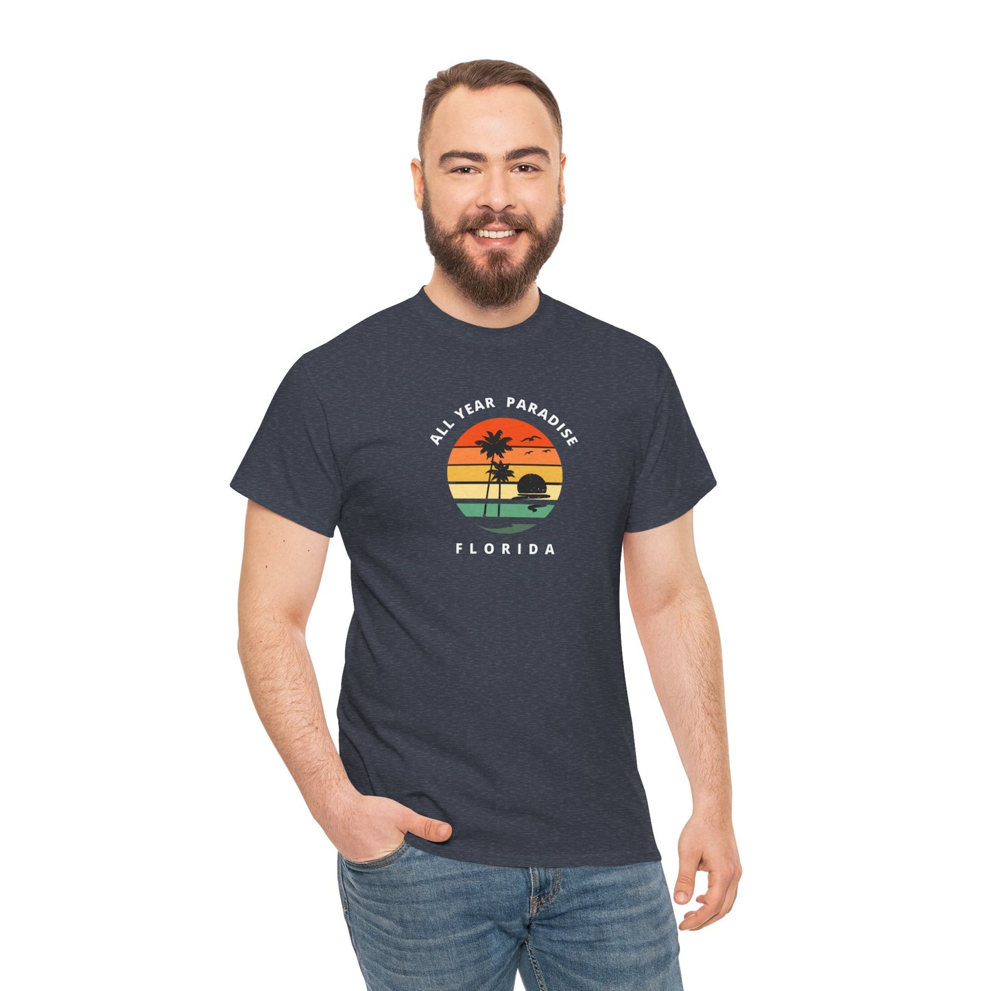 Vintage Sunset Graphic Tee, Casual T-Shirt, Summer Vibes Shirt, Beachwear, Gift for Him/Her, Cozy Everyday Wear