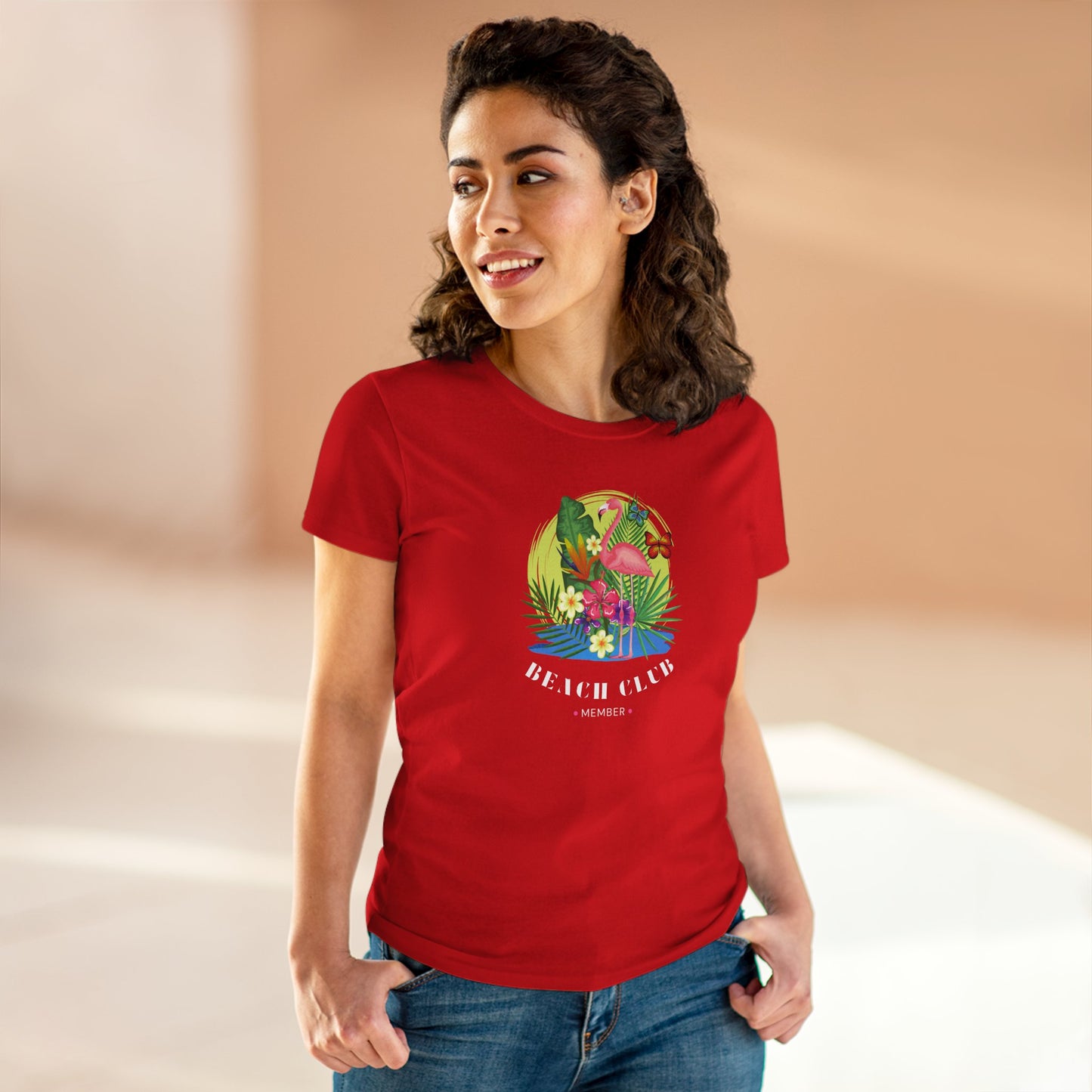 T-Shirt Tropical Beach Club Women's Graphic Flamingo Tee
