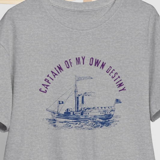 Captain of My Own Destiny Tee, Unisex Heavy Cotton T-Shirt, Nautical Graphic Tee, Casual Summer Shirt, Birthday Gift, Sailing Lover Apparel