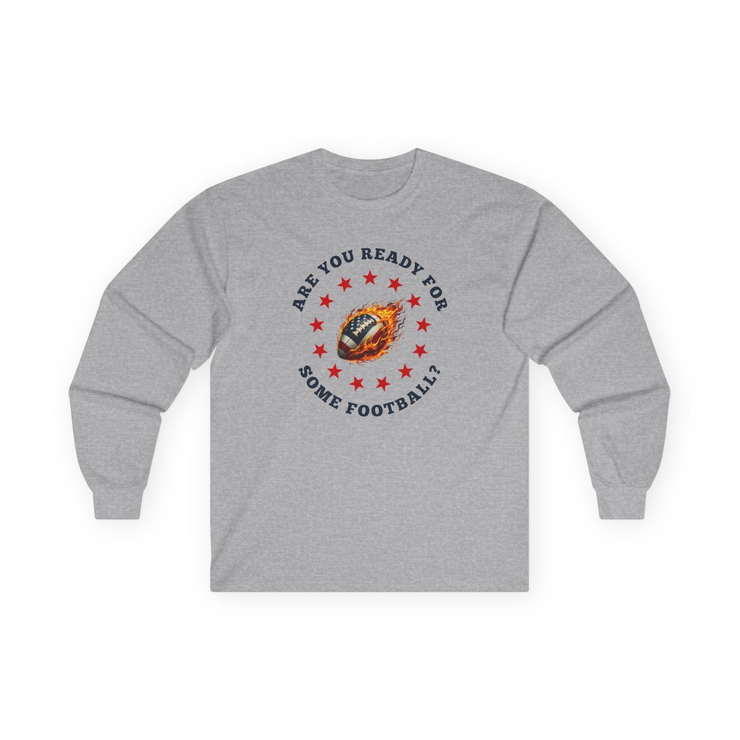 Football T Shirt Long Sleeve Football Fan Tee Sports T Shirt