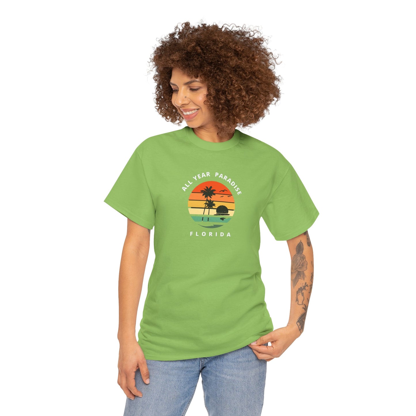Vintage Sunset Graphic Tee, Casual T-Shirt, Summer Vibes Shirt, Beachwear, Gift for Him/Her, Cozy Everyday Wear
