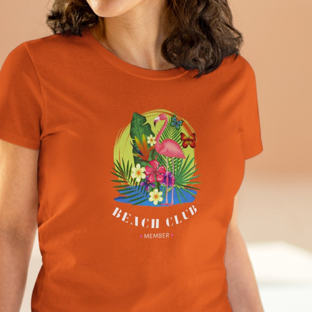 T-Shirt Tropical Beach Club Women's Graphic Flamingo Tee