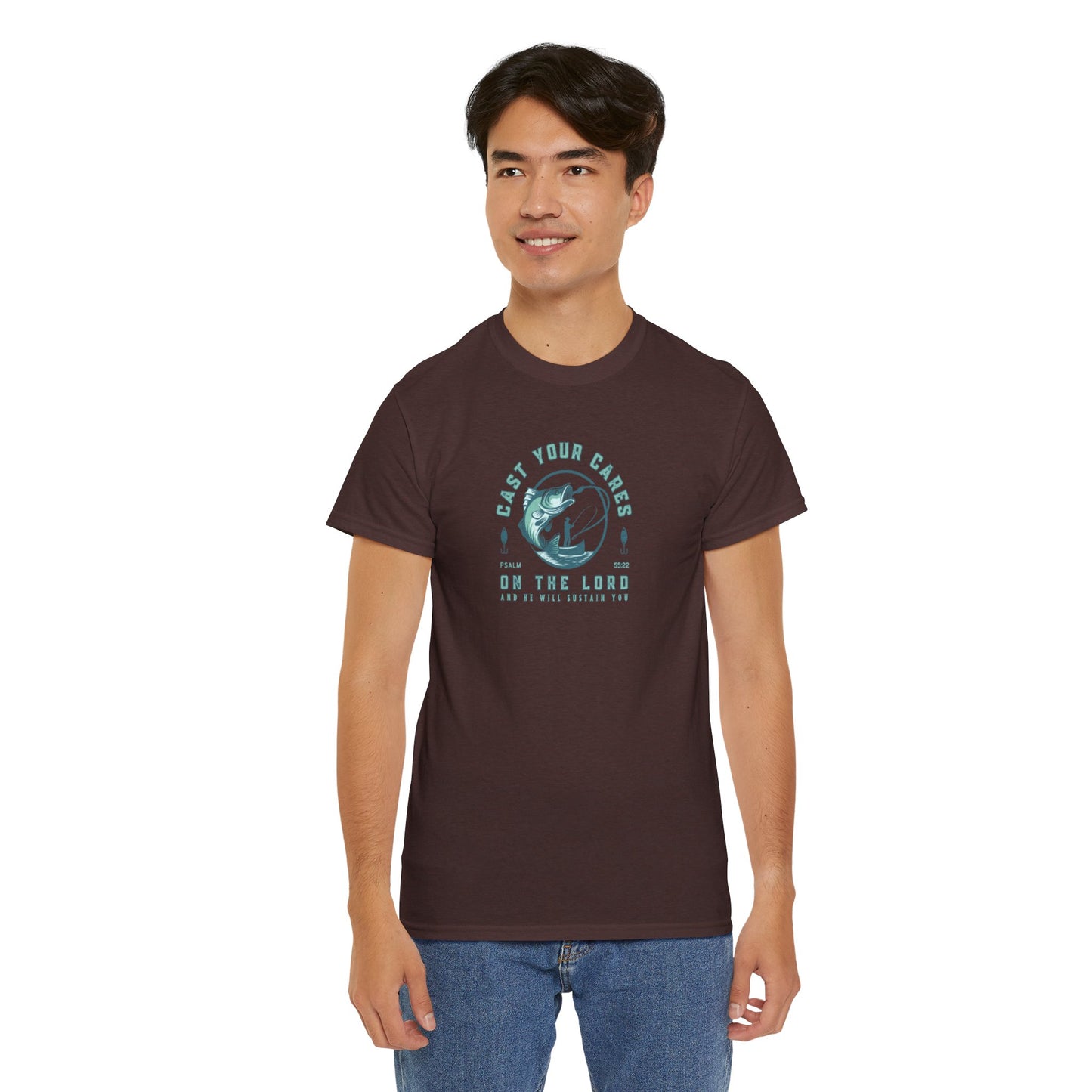 Men's Graphic Christian T Shirt Fishing Tee