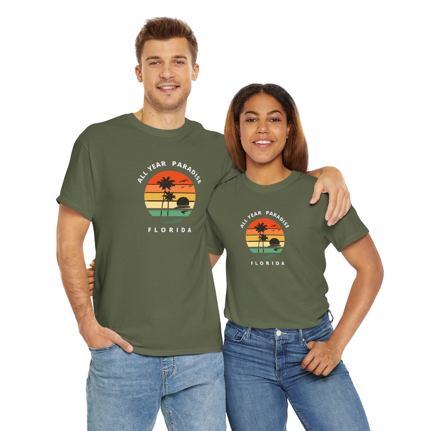 Vintage Sunset Graphic Tee, Casual T-Shirt, Summer Vibes Shirt, Beachwear, Gift for Him/Her, Cozy Everyday Wear